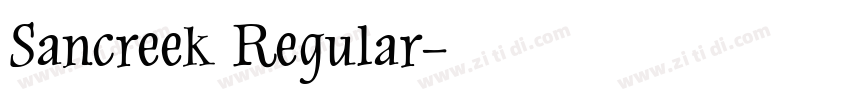 Sancreek Regular字体转换